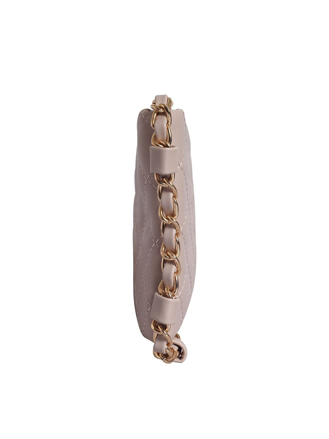 Lino Perros Beige Quilted Small Sling Bag