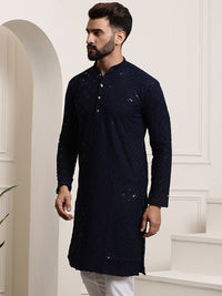 SOJANYA Kurta Lurus Labuci Sulam Etnik Kapas Tulen