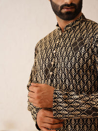 SOJANYA Ethnic Motifs Embroidered Thread Work Detailed Pure Cotton Kurta With Pyjamas