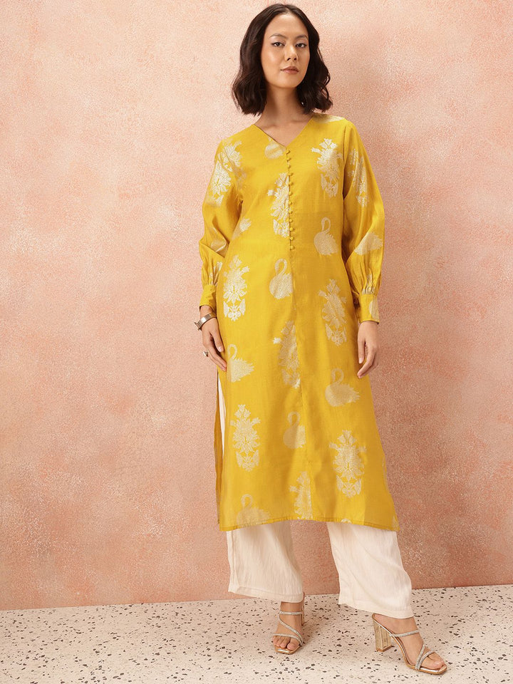 all about you Ethnic Motifs Print Straight Kurta