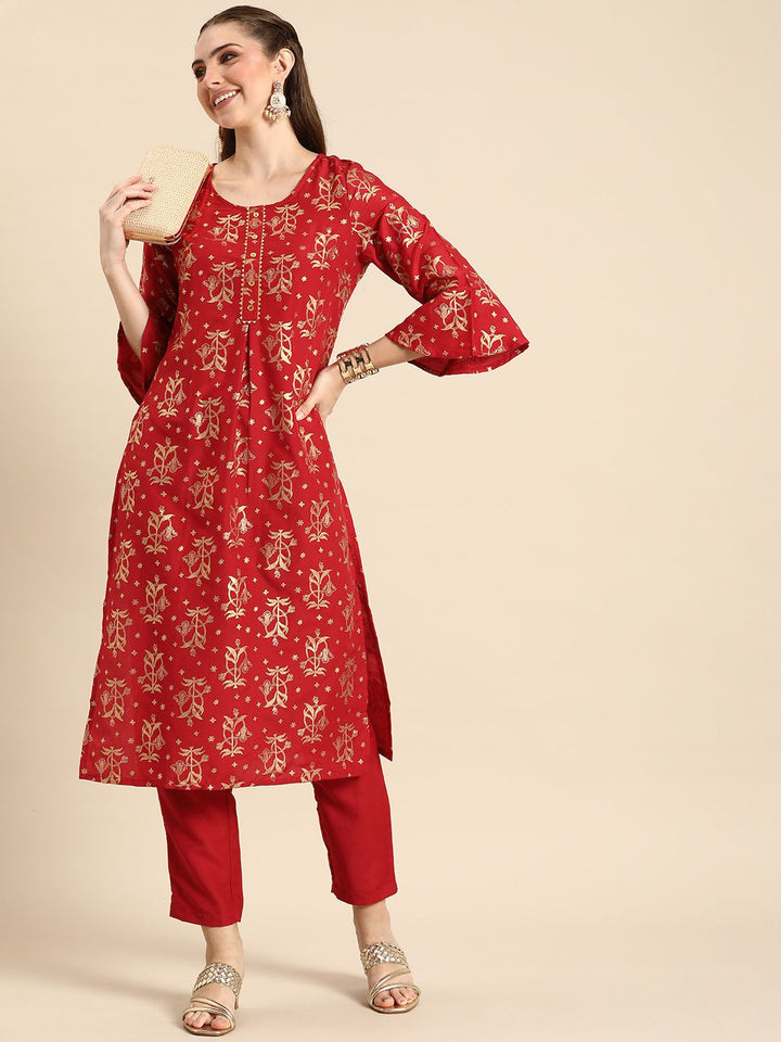 Anouk Ethnic Motifs Printed Regular Kurta with Trousers