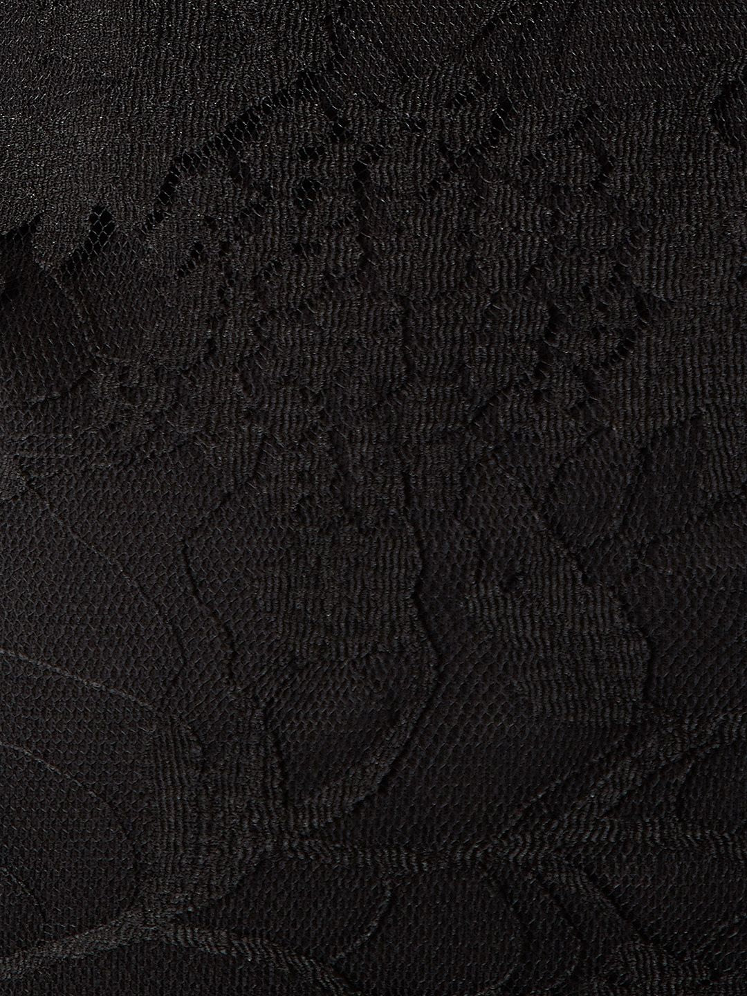 Miss Chase Black Lace Sisipkan Fit dan Flare Dress
