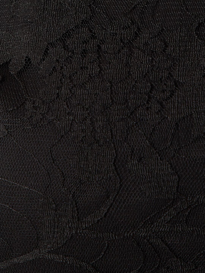 Miss Chase Black Lace Sisipkan Fit dan Flare Dress