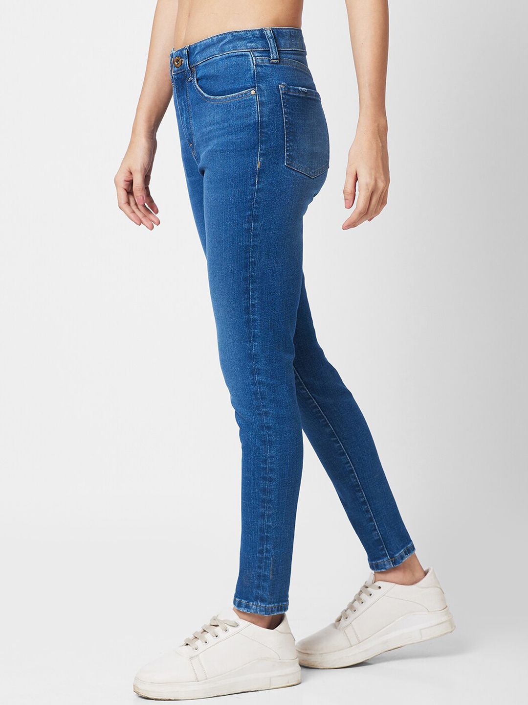 SPYKAR Women Skinny Fit High-Rise Light Fade Stretchable Jeans
