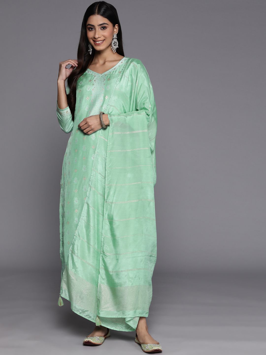 Libas Women Ethnic Motifs Kurta With Trousers & With Dupatta