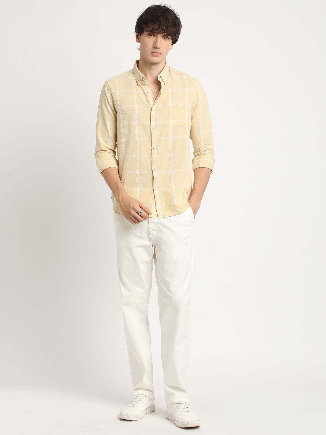 THE BEAR HOUSE Checked Slim Fit Casual Shit