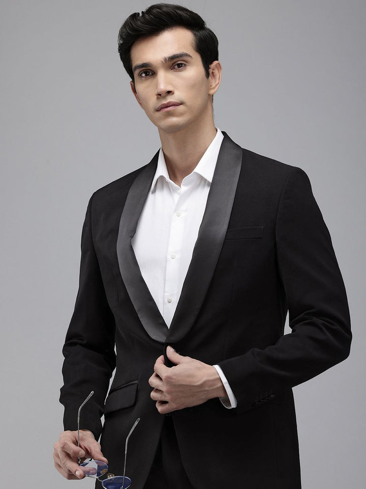 Park Avenue Super Slim Fit Shawl Collar Single-Breasted Party Blazers