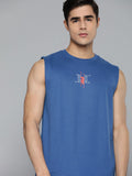 HRX by Hrithik Roshan Men Blue Printed Sweatshirt