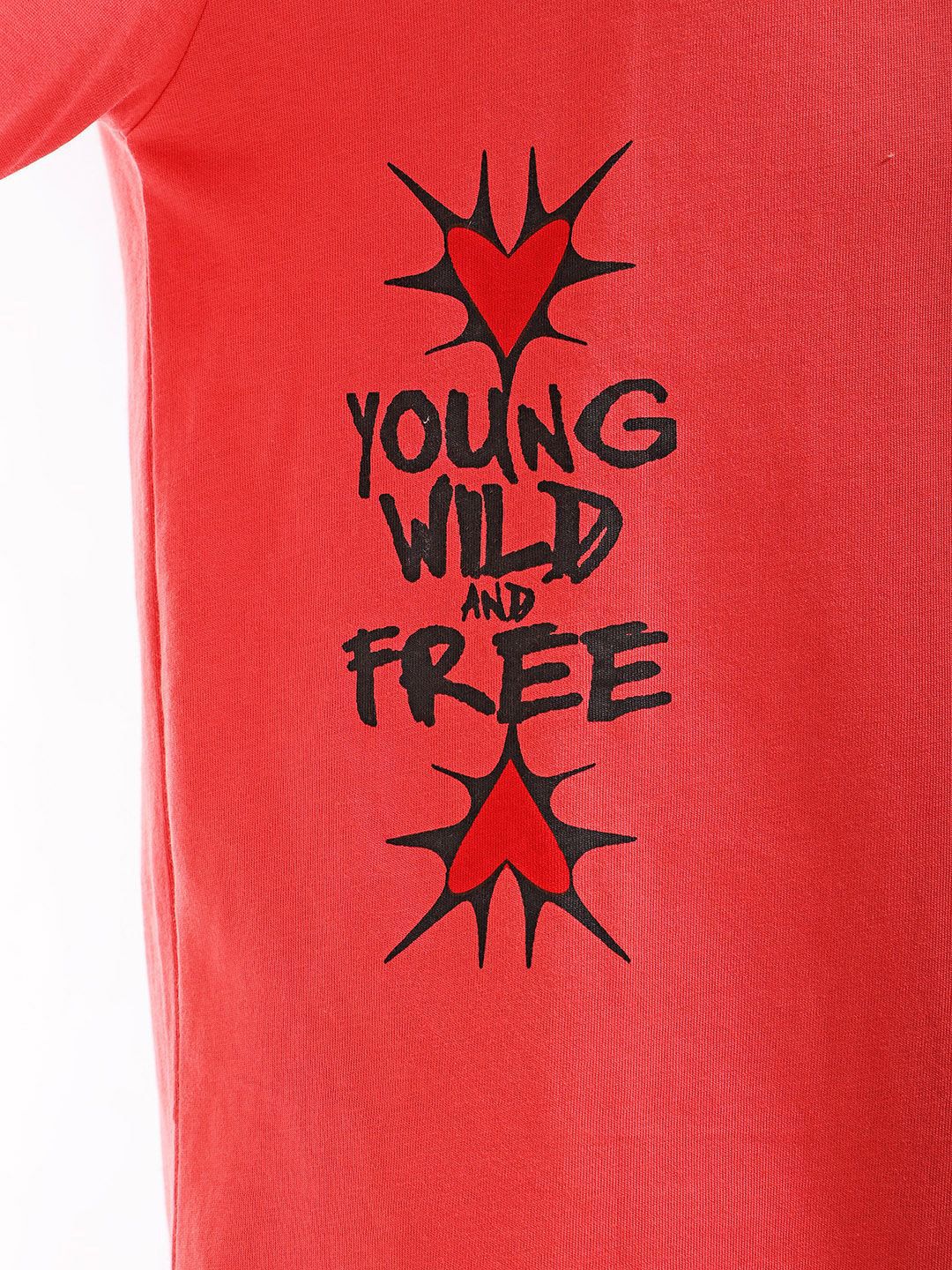 The Indian Garage Co Men Back Printed Boxy Oversized Round Neck T-shirt