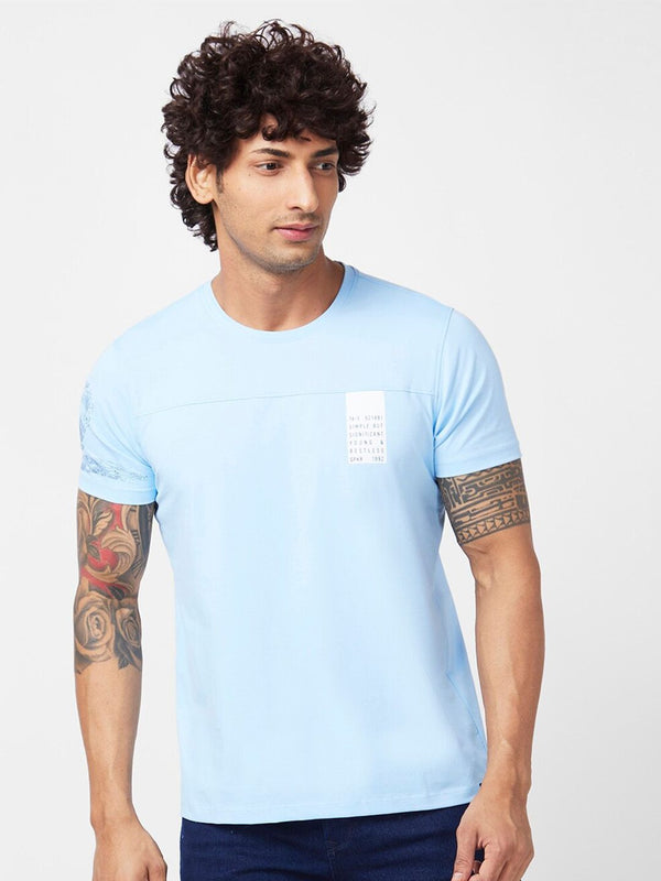 SPYKAR Round Neck Slim Fit Cotton T-shirt