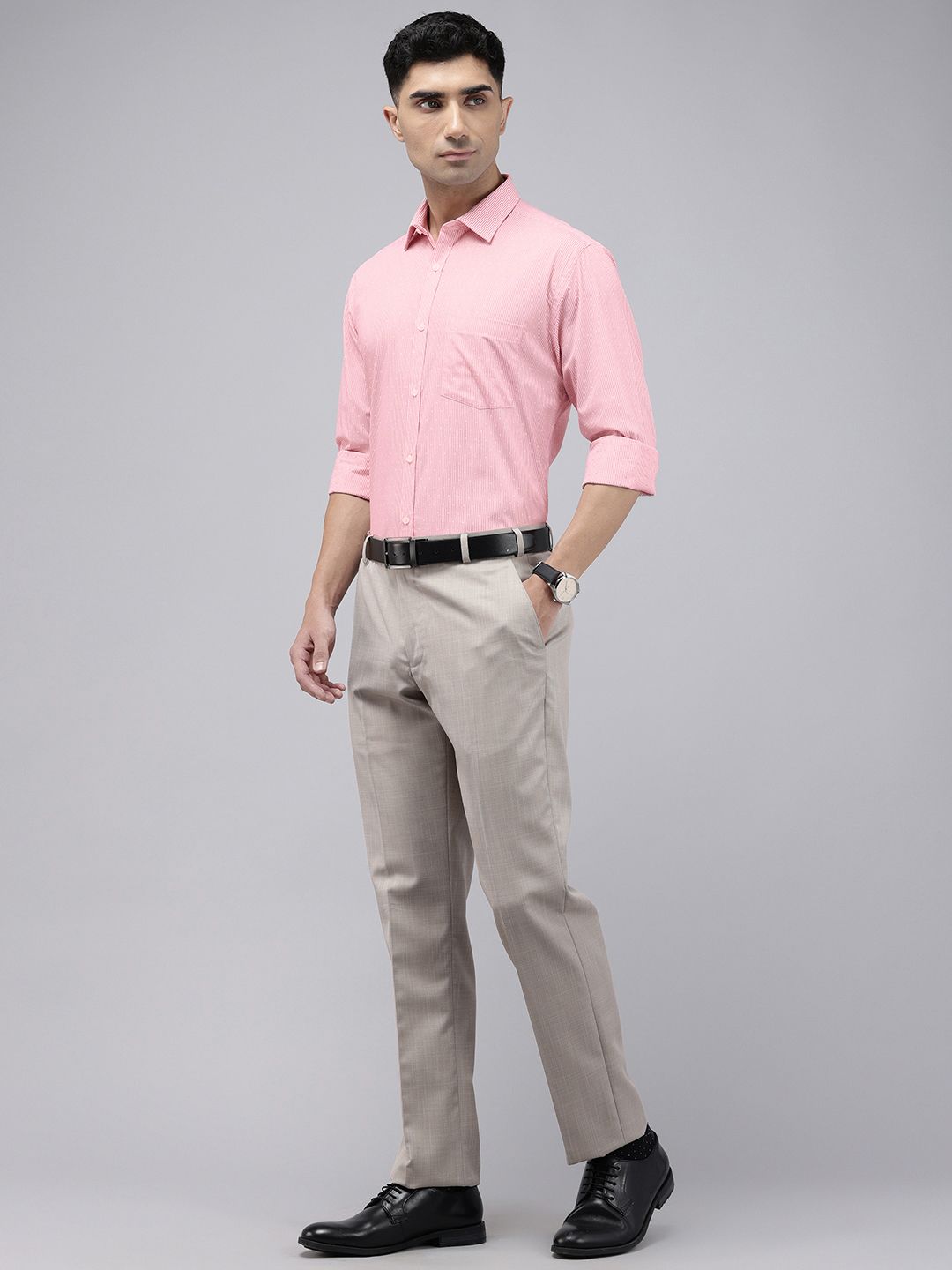 Park Avenue Pure Cotton Slim Fit Striped Formal Shirt