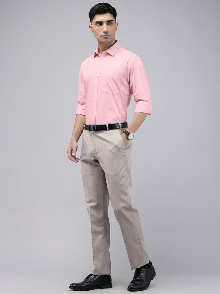 Park Avenue Pure Cotton Slim Fit Striped Formal Shirt
