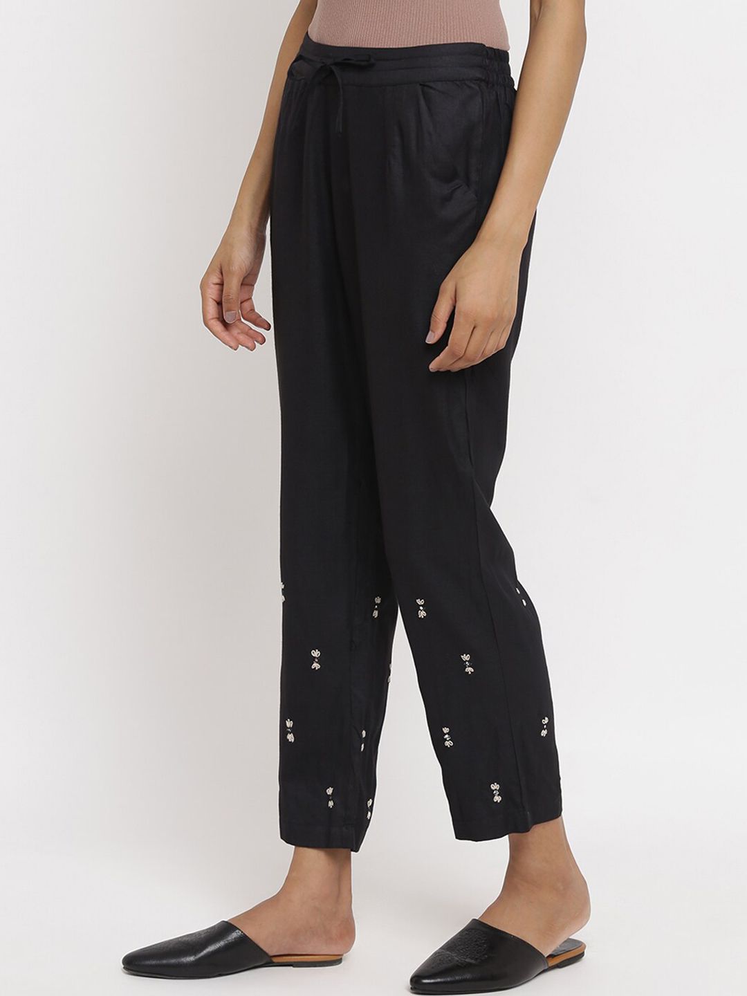W The Folksong Collection Women Black Trousers