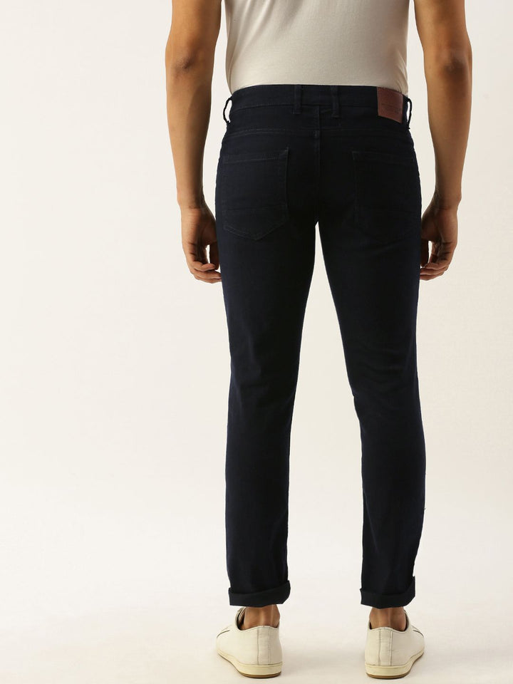 The Indian Garage Co Men Blue Slim Fit Low-Rise Clean Look Stretchable Jeans