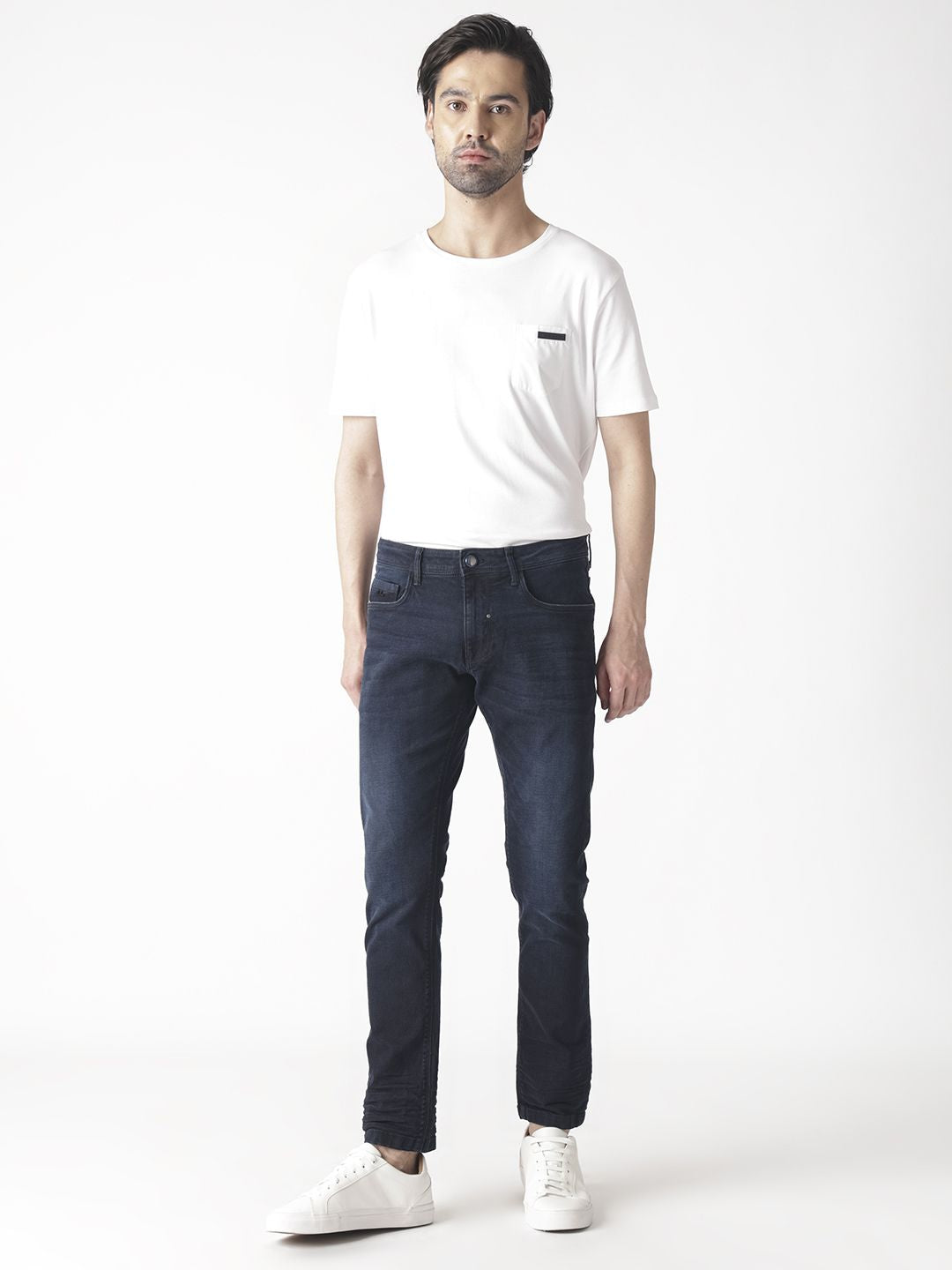 RARE RABBIT Men Macher Mid-Risee Slim Fit Jeans