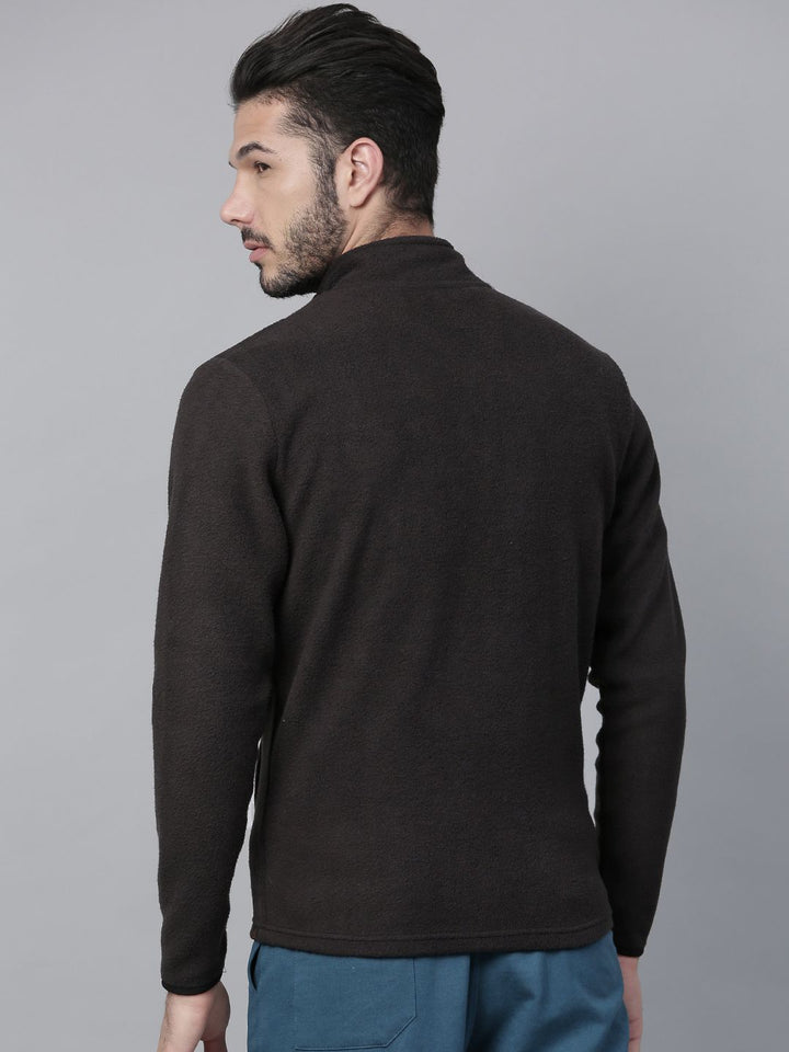 HRX by Hrithik Roshan Outdoor Men Black Solid Fleece Sweatshirt