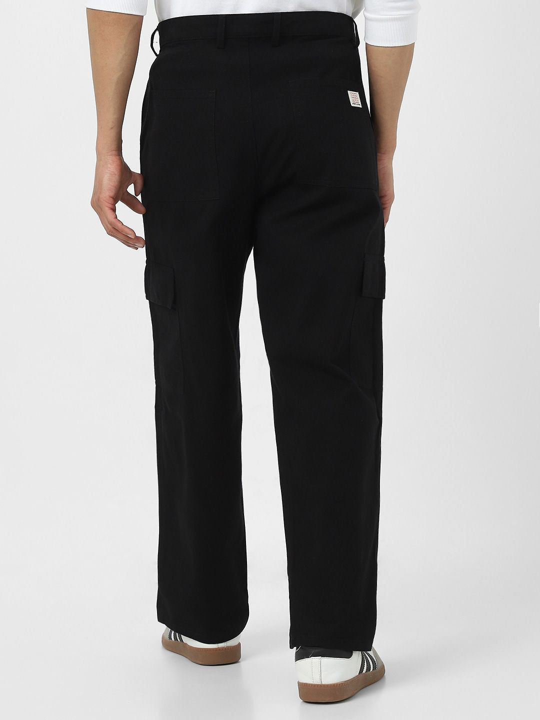 Urbano Fashion Men Loose Baggy Fit Solid Cargo Chino Pant with 6 Pockets Non-Stretchable