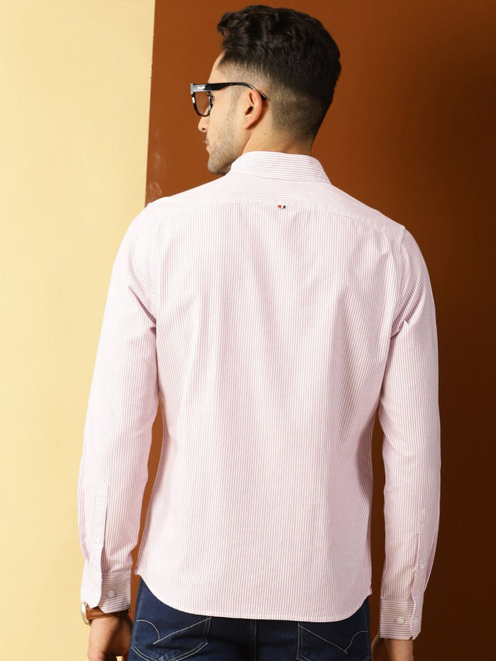 Thomas Scott Men Purple Smart Slim Fit Opaque Casual Shirt