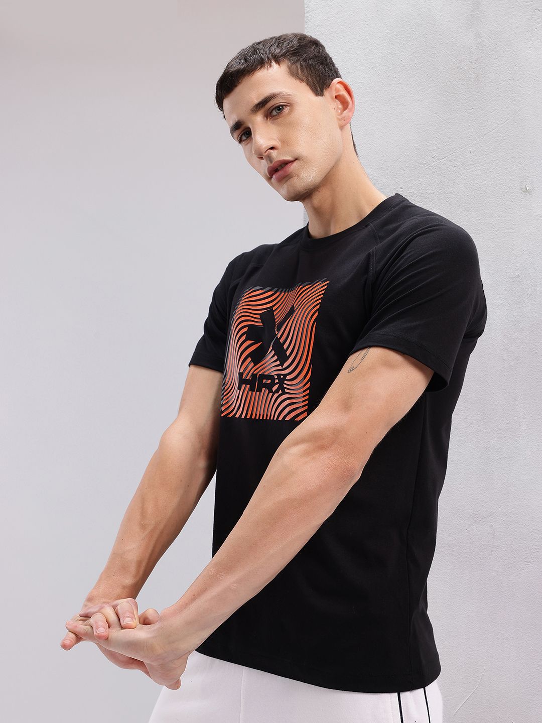 HRX by Hrithik Roshan Brand Logo Printed Training T-shirt – Myntra ...