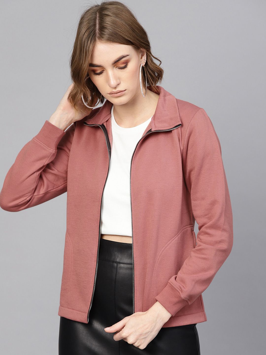 SASSAFRAS Women Rose Solid Sweatshirt