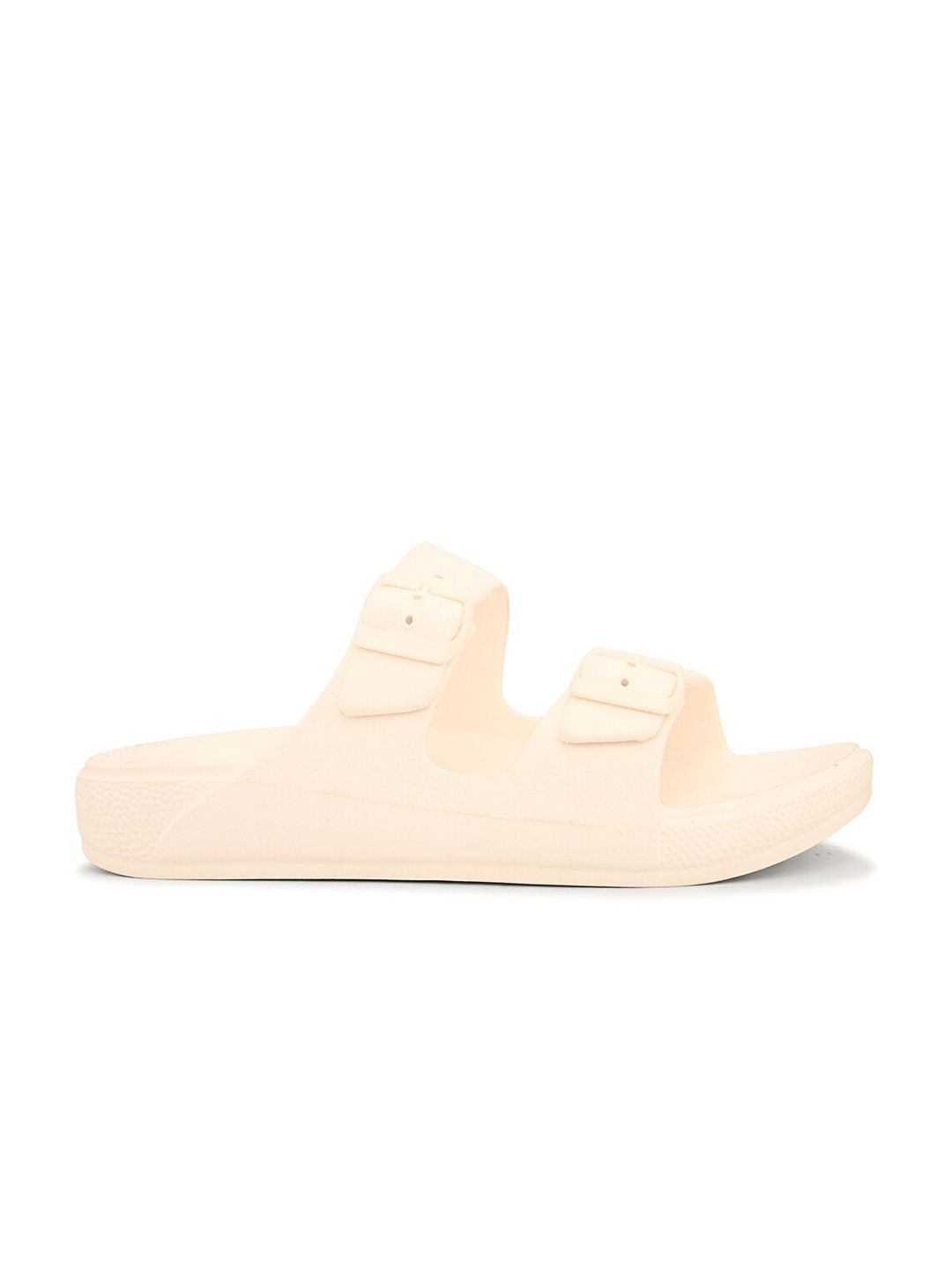 HRX by Hrithik Roshan Men Cream-Coloured Rubber Sliders