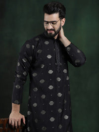SOJANYA Ethnic Motifs Embroidered Mandarin Collar Sequinned Straight Kurta