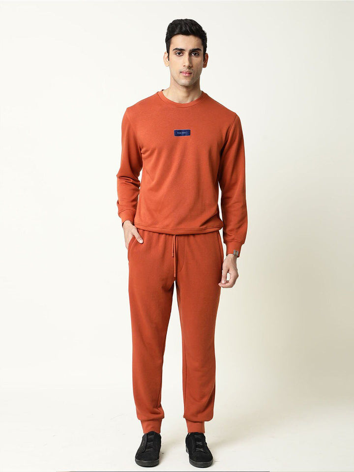 RARE RABBIT Men Velveto Round Neck Sweatshirt