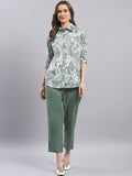 Monte Carlo Printed Pure Cotton Shirt With Trousers