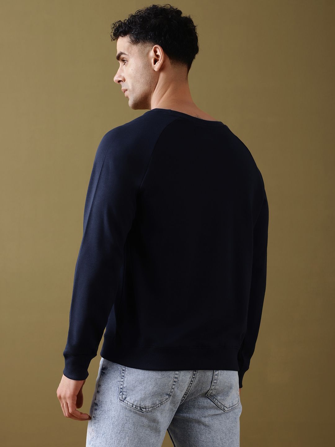 DILLINGER Men Solid Ultra Soft Drapey Cotton Raglan T-Shirt