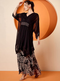 Antheaa Embellished Top & Palazzo