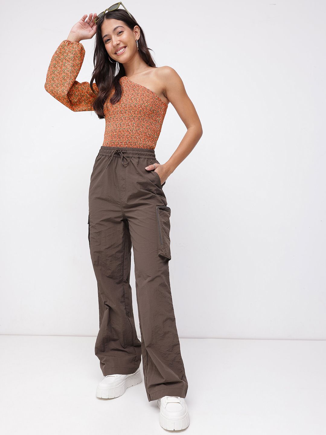 DressBerry Delicate Dream Smocked One-Shoulder Top