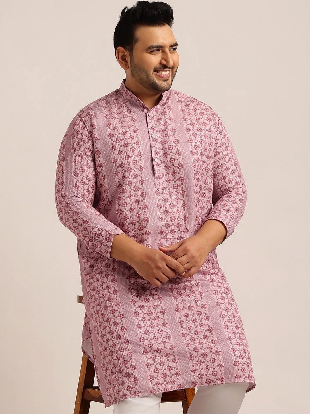 SOJANYA PLUS Men Ethnic Motifs Printed Indie Prints Kurta