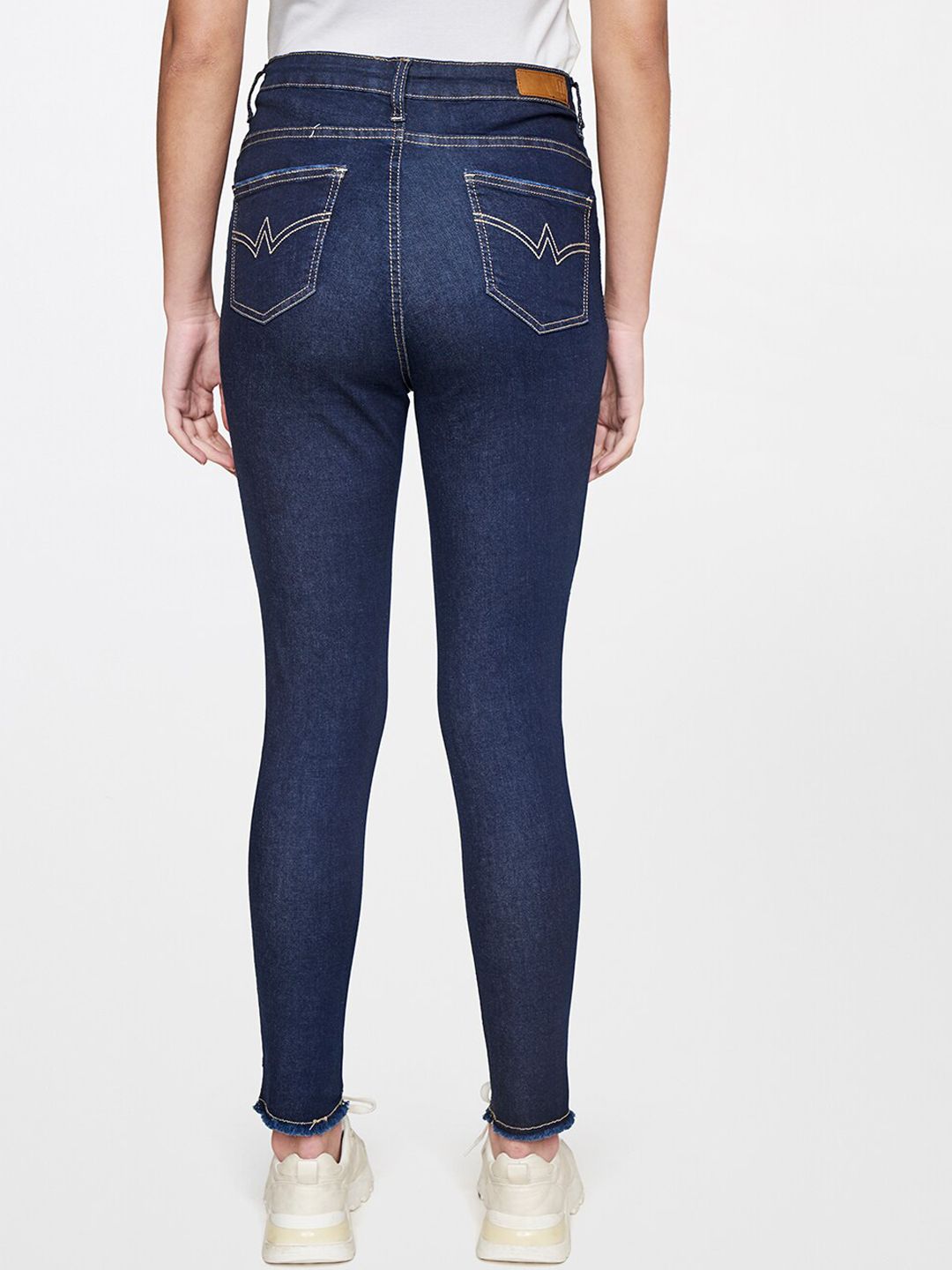 AND Women Blue Skinny Fit Trousers