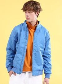 The Indian Garage Co Men Solid Regular Fit Bomber Jacket