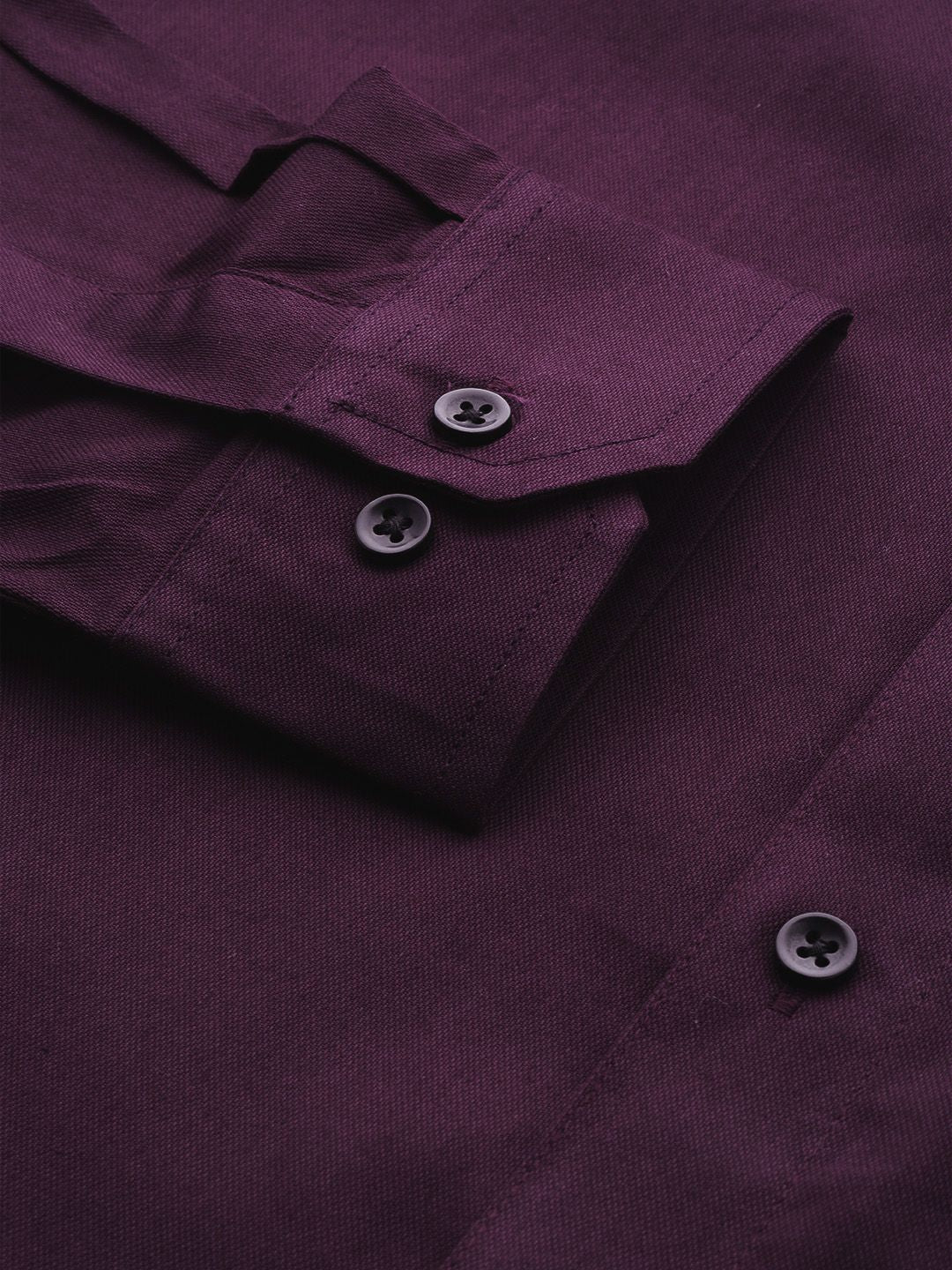 DENNISON Men Purple Smart Slim Fit Solid Twill Formal Shirt