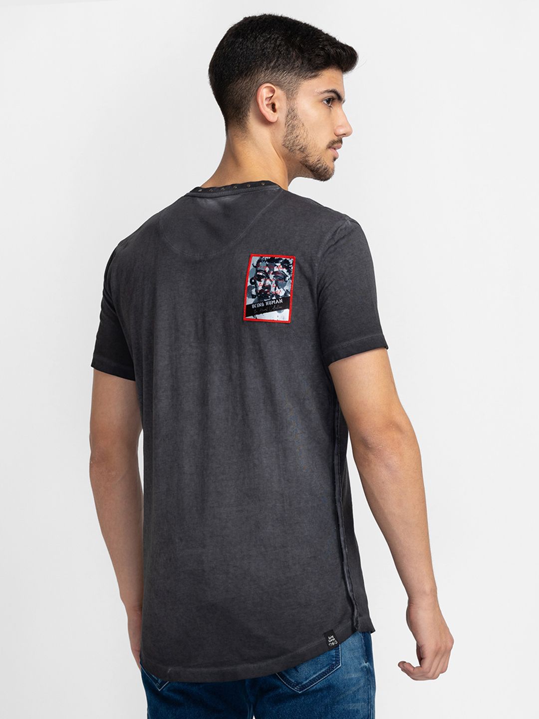 Being Human Men Grey Printed T-shirt