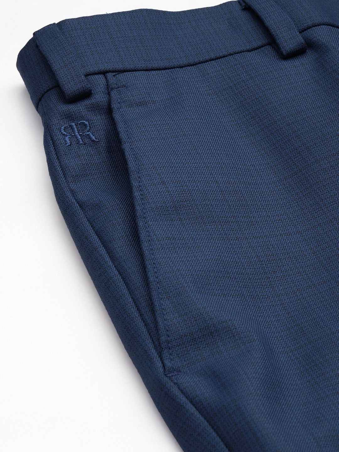 Raymond Men Solid Slim Fit Flat Front Formal Trousers