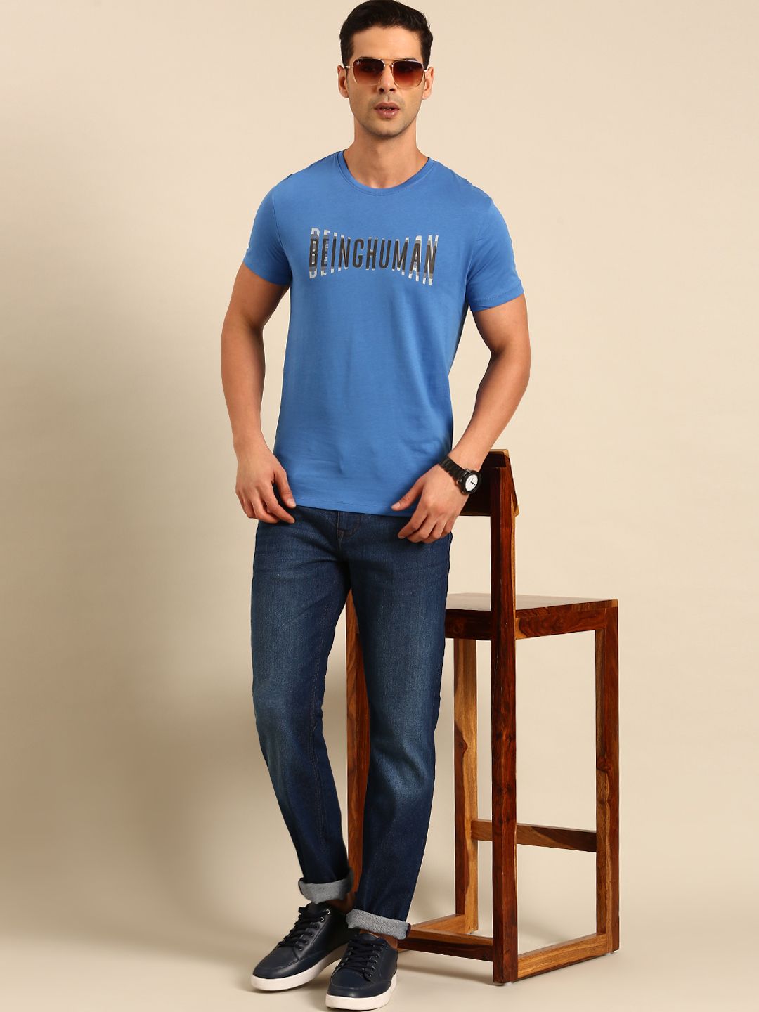 Menjadi Lelaki Manusia Slim Sesuai Cahaya Pudar Mid-Rise Jeans