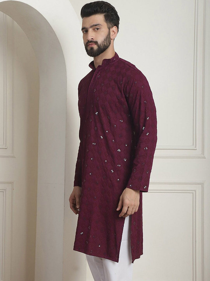 SOJANYA Kurta Kolar Mandarin Kerja Benang Labuci