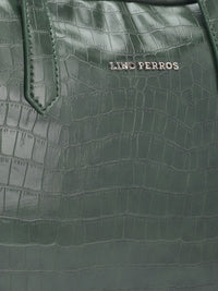 Lino Perros Women Croc Textured Structured Laptop Bag-16 Inches