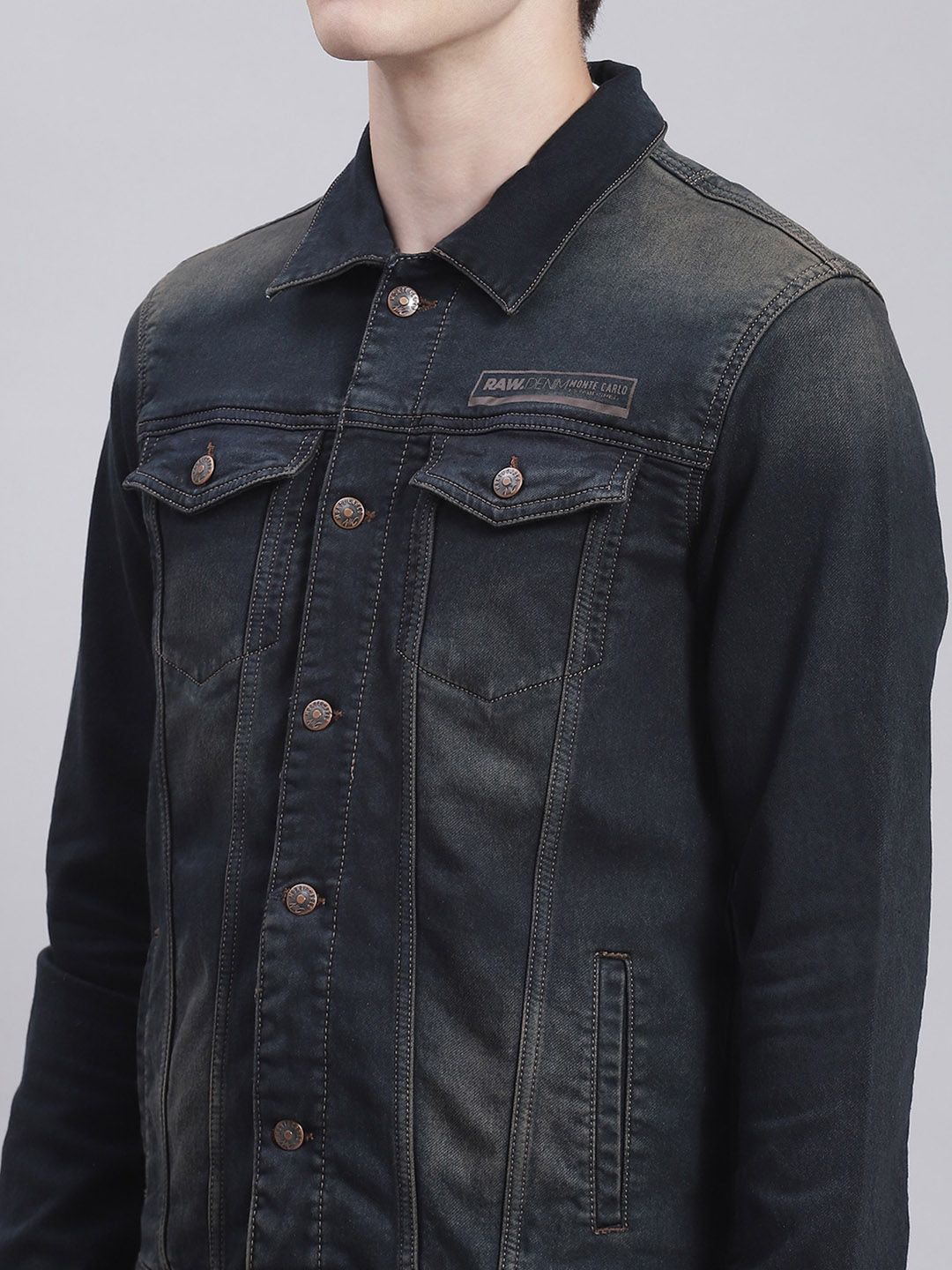Monte Carlo Spread Collar Lightweight Denim Jacket