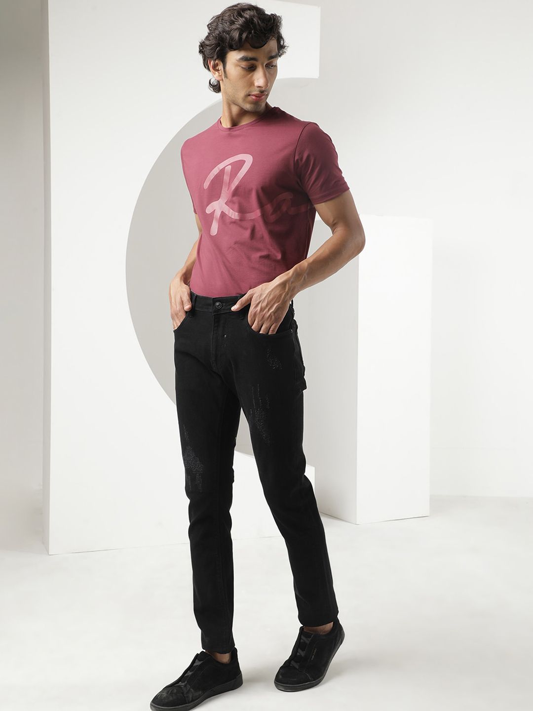 RARE RABBIT Men Astral Slim Fit Cotton Jeans