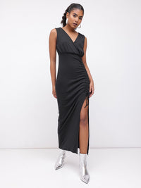 DressBerry Graduation Glam Ruched Maxi Dress