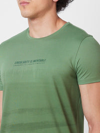SPYKAR Typography Printed Slim Fit T-shirt
