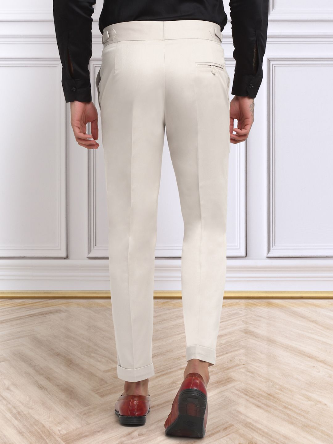 KLOTTHE Men Cotton Rich Solid Slim Fit Gurkha Pants