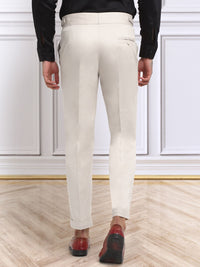 KLOTTHE Men Cotton Rich Solid Slim Fit Gurkha Pants