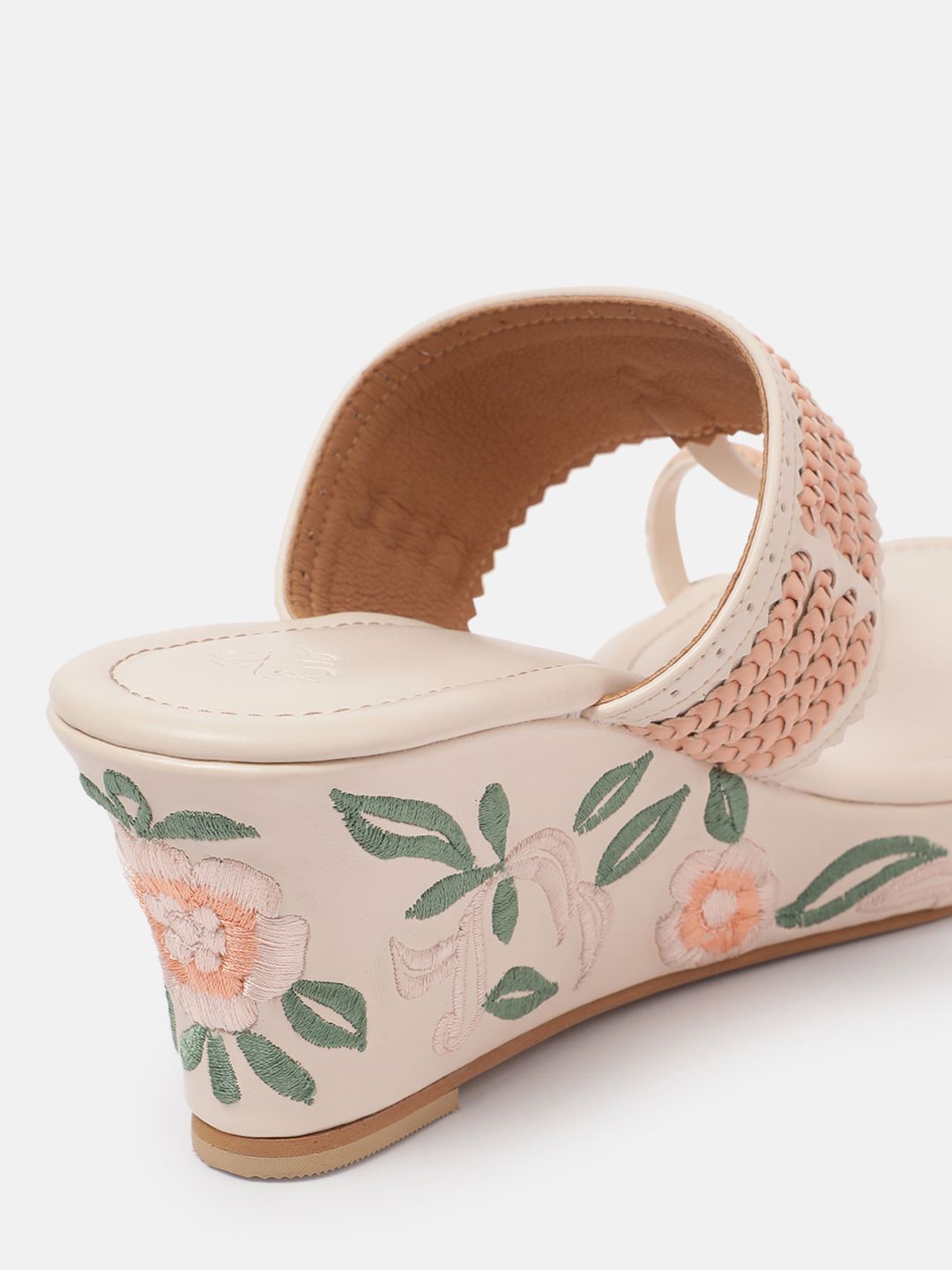 House of Pataudi Floral Embroidery Detail Wedges