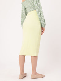 DressBerry The Rule-Breaker Ribbed Bodycon Midi Skirt