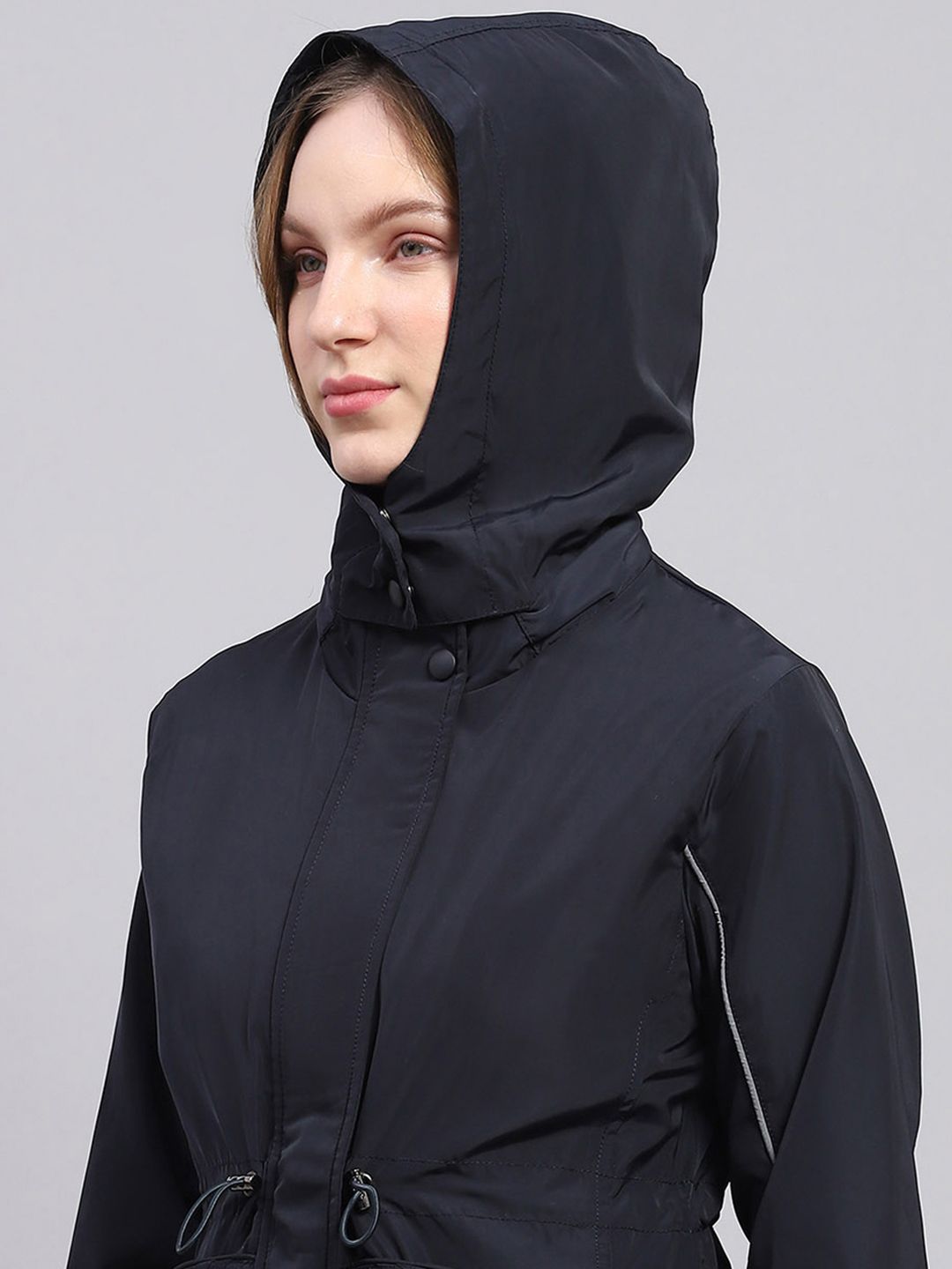 Monte Carlo Water Repellent Toggle Waist Hooded Tailored Jacket