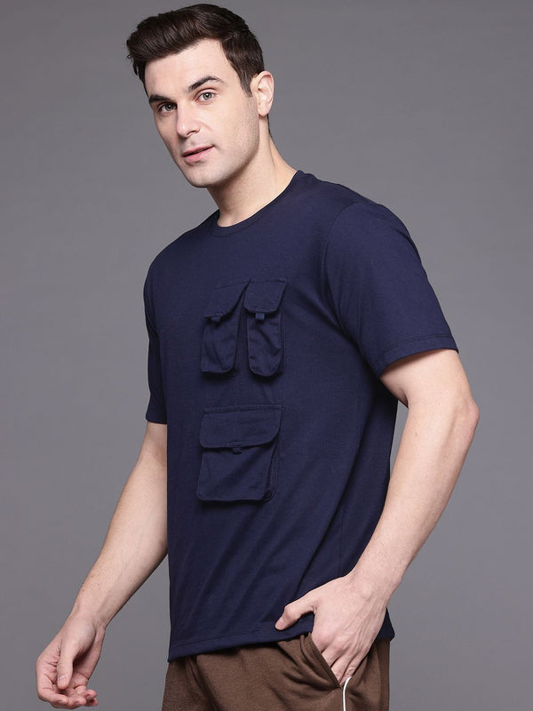 HRX by Hrithik Roshan Typography Lifestyle T-shirt with Pocket-Detail